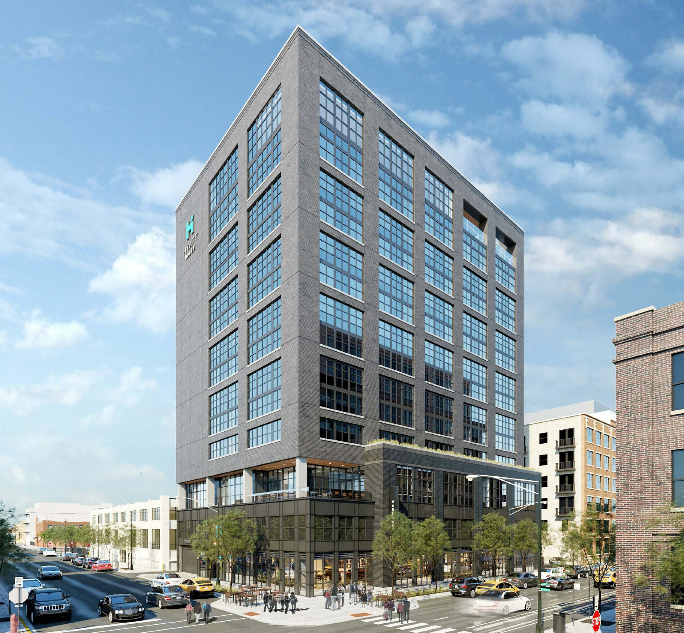 Skender Breaks Ground on 14-story, 167,000-SF Hyatt House Hotel, a New Development in the Fulton Market District