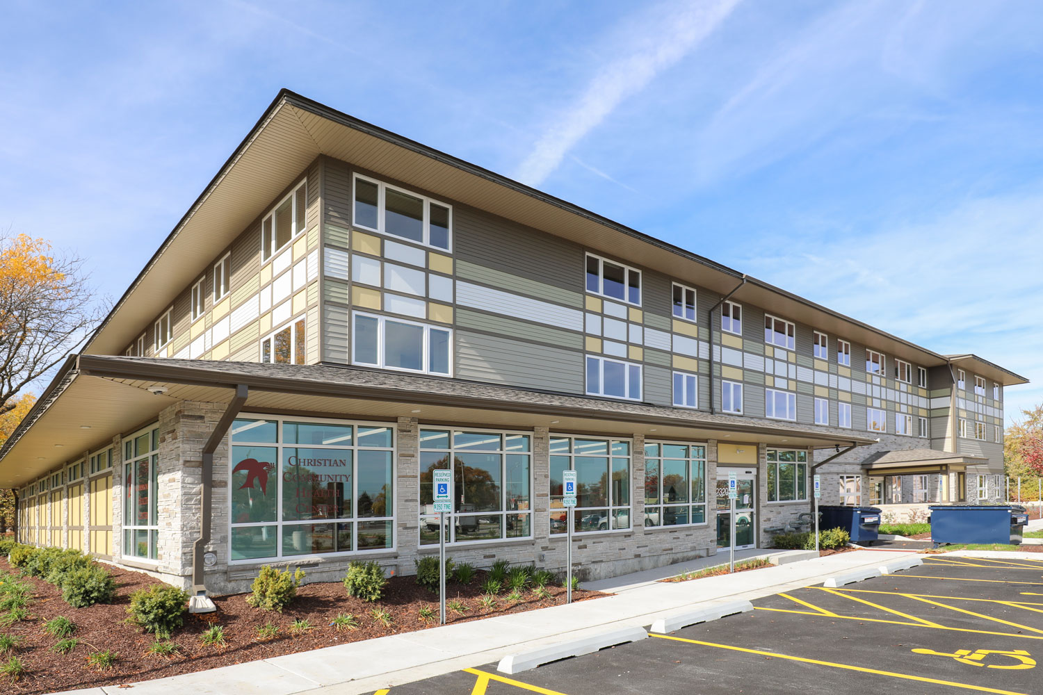 Skender Completes Construction of Mixed-Use Development Connecting Housing and Healthcare in Lansing, Illinois