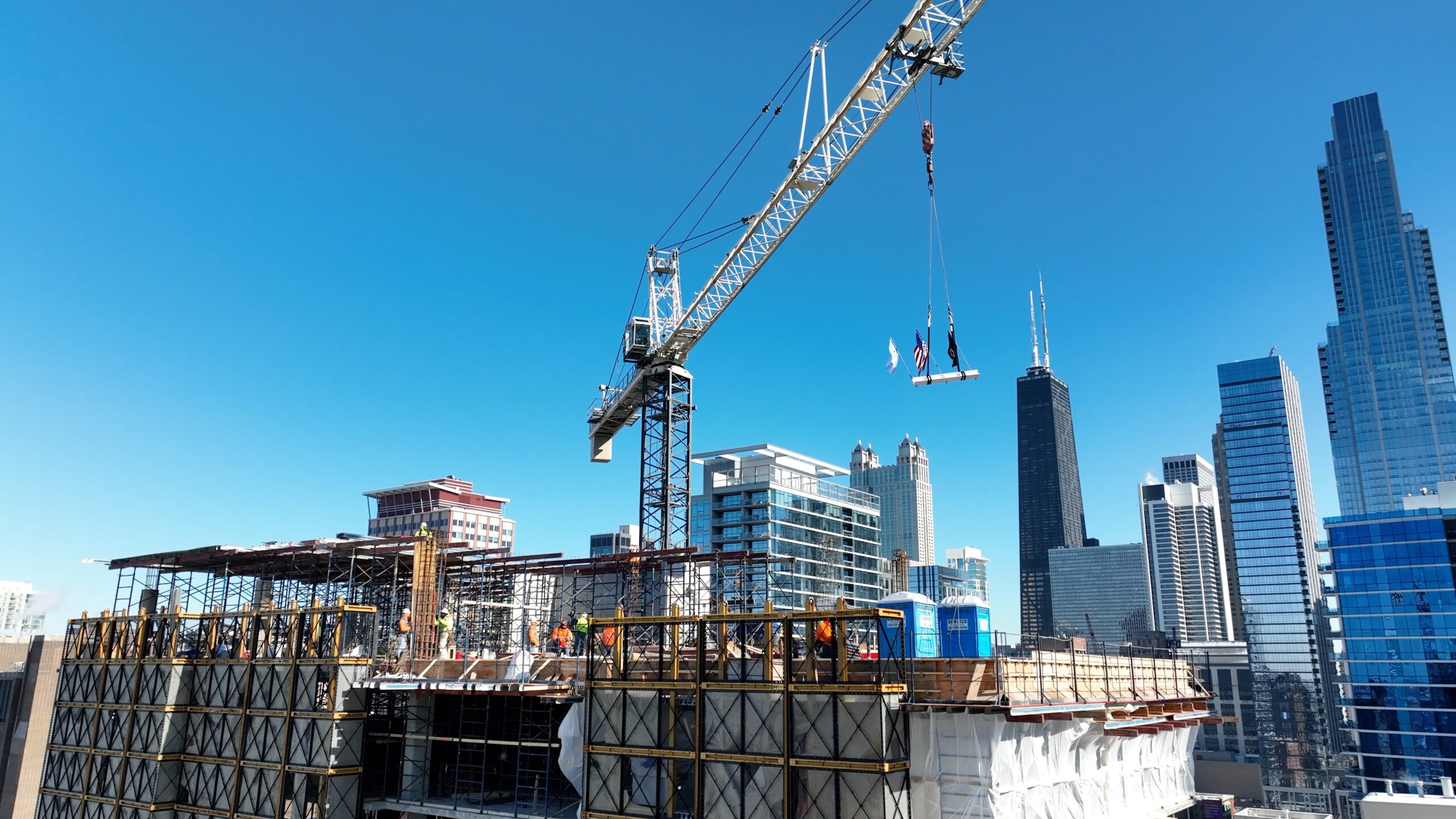 Construction Tops Out at 741 North Wells, a 21-Story Multifamily Rental and Retail Tower in River North